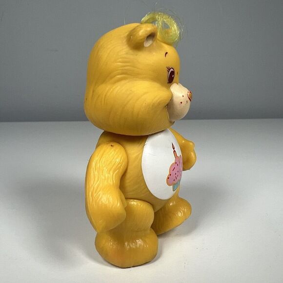Vintage Care Bears 3” Poseable Figure Birthday Bear 1983 Kenner Cupcake Cake - Picture 2 of 7
